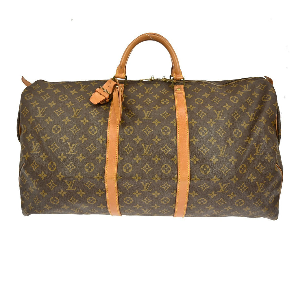 Louis Vuitton Keepall Bag Monogram Canvas Brown Canvas Travel Bag