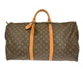 Louis Vuitton Keepall Bag Monogram Canvas Brown Canvas Travel Bag