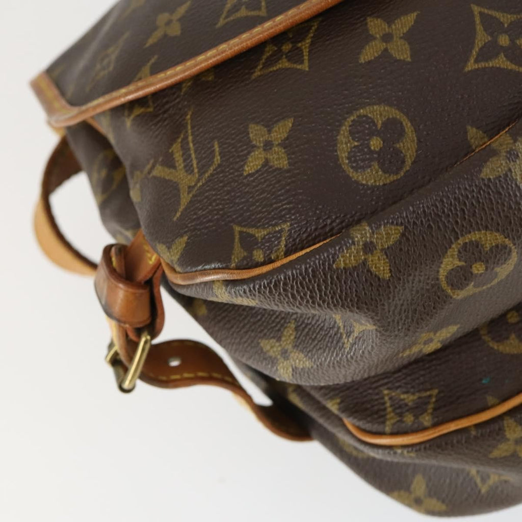 Louis Vuitton Saumur Handbag Monogram Canvas Brown Canvas Shoulder Bag