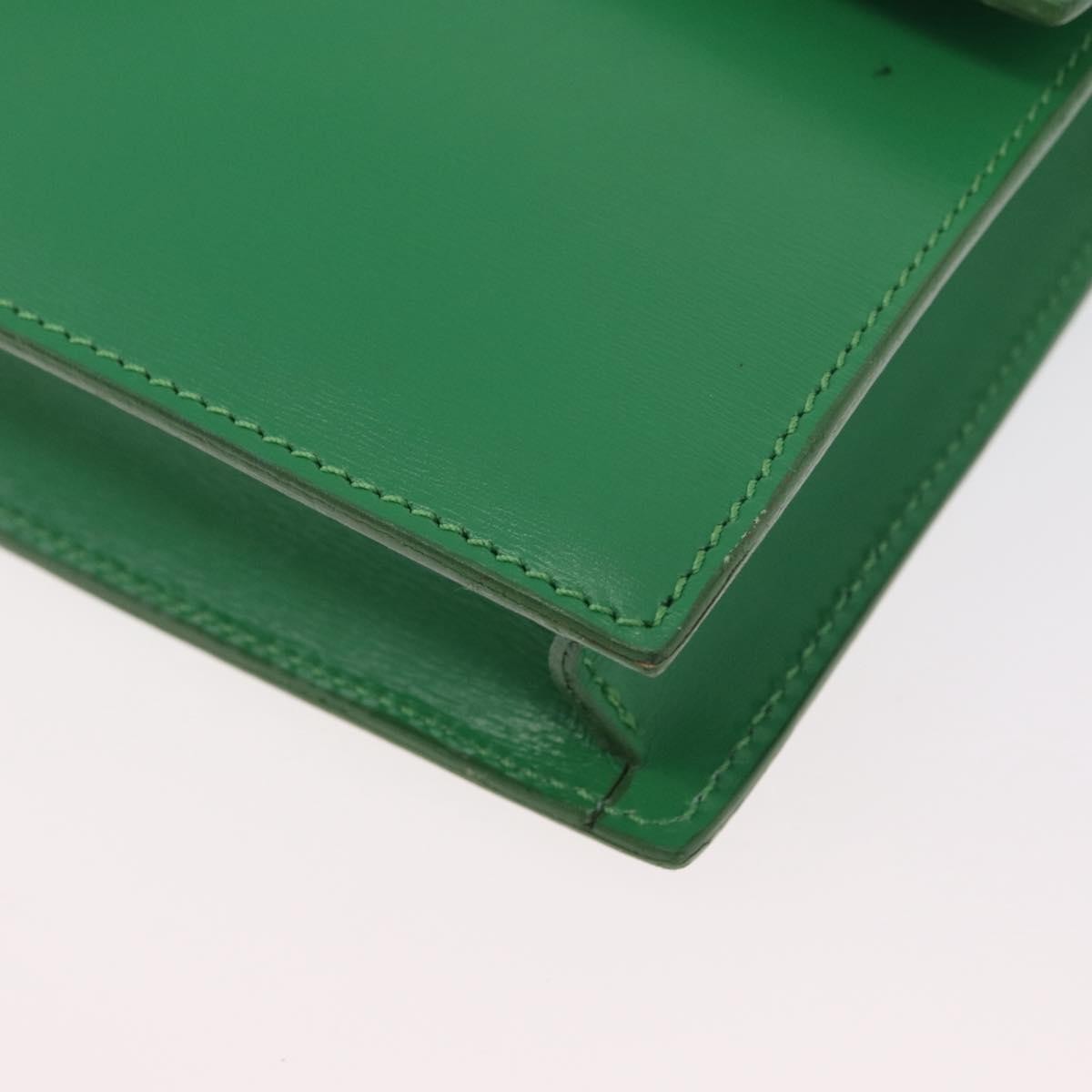 Celine Circle Logo Shoulder Bag Leather Green Leather Shoulder Bag Bag
