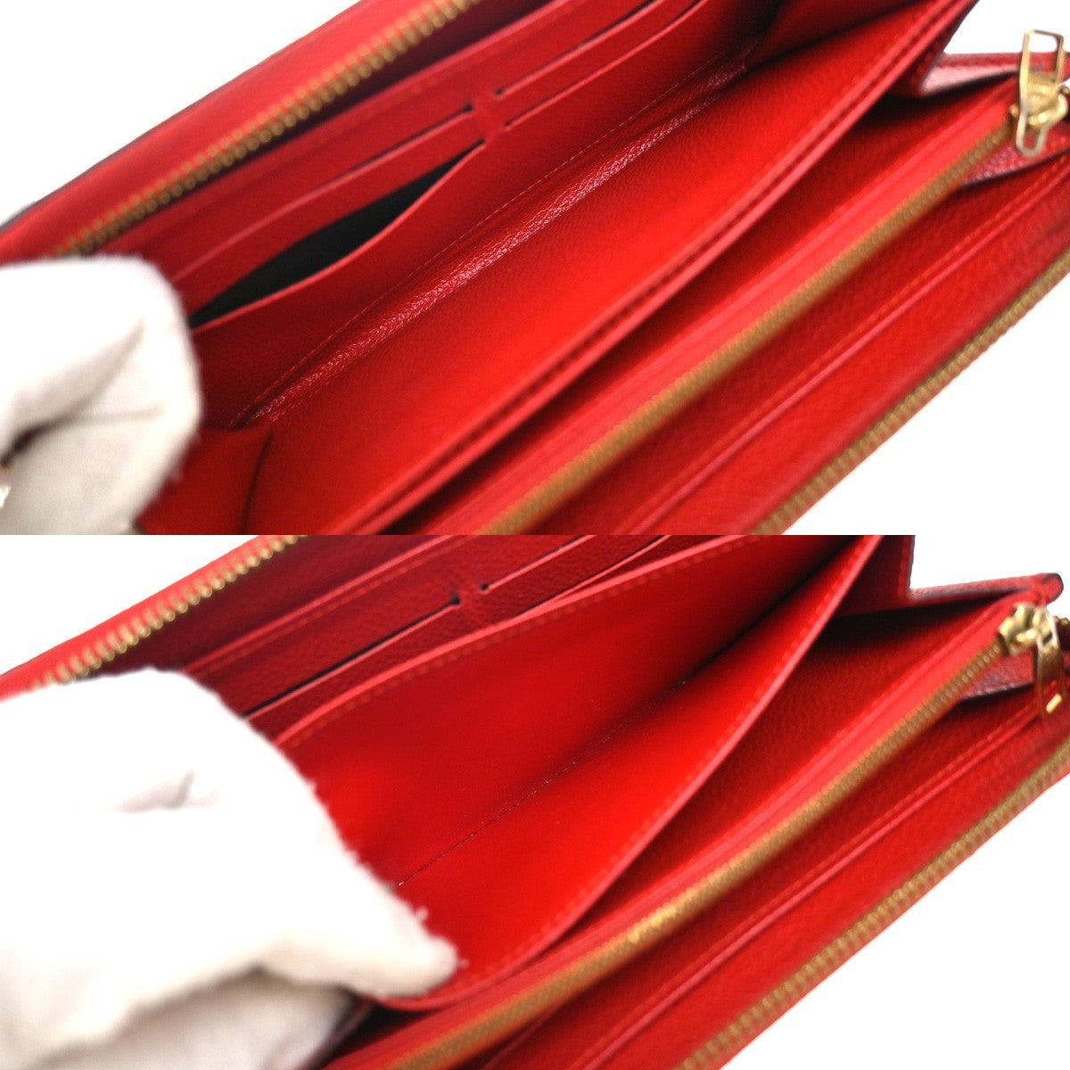 Louis Vuitton Portefeuille Zippy Monogramme Empreinte Monogramme Empreinte Red Leather Wallets Accessory