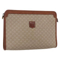 Celine Macadam Pochette Canvas And Leather Beige Canvas Clutche & Pouche Bag