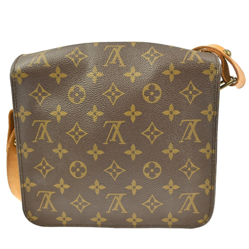 Louis Vuitton Cartouchiere Handbag Monogram Canvas Brown Canvas Shoulder Bag