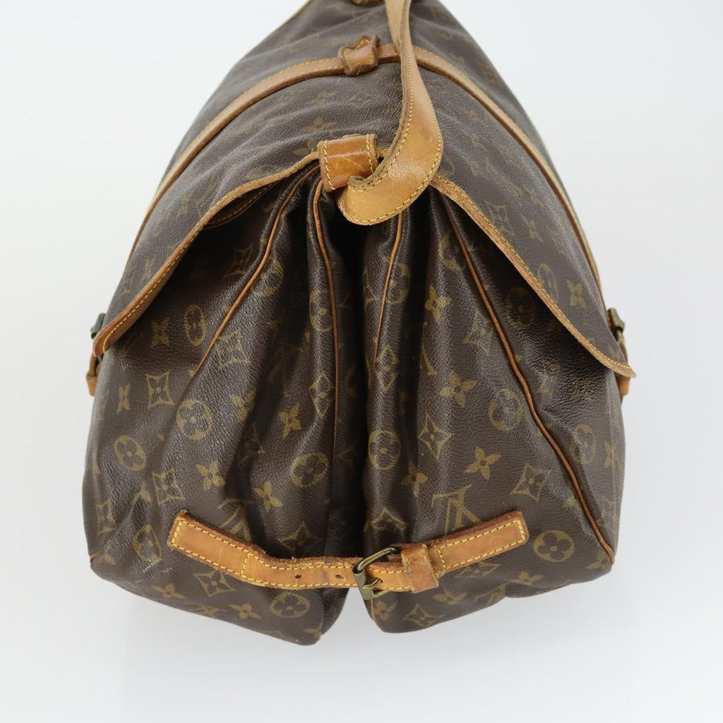 Louis Vuitton Saumur Handbag Monogram Canvas Brown Canvas Shoulder Bag