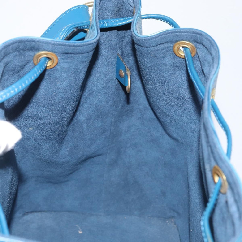 Louis Vuitton Petit Noe Handbag Epi Leather Blue Leather Shoulder Bag