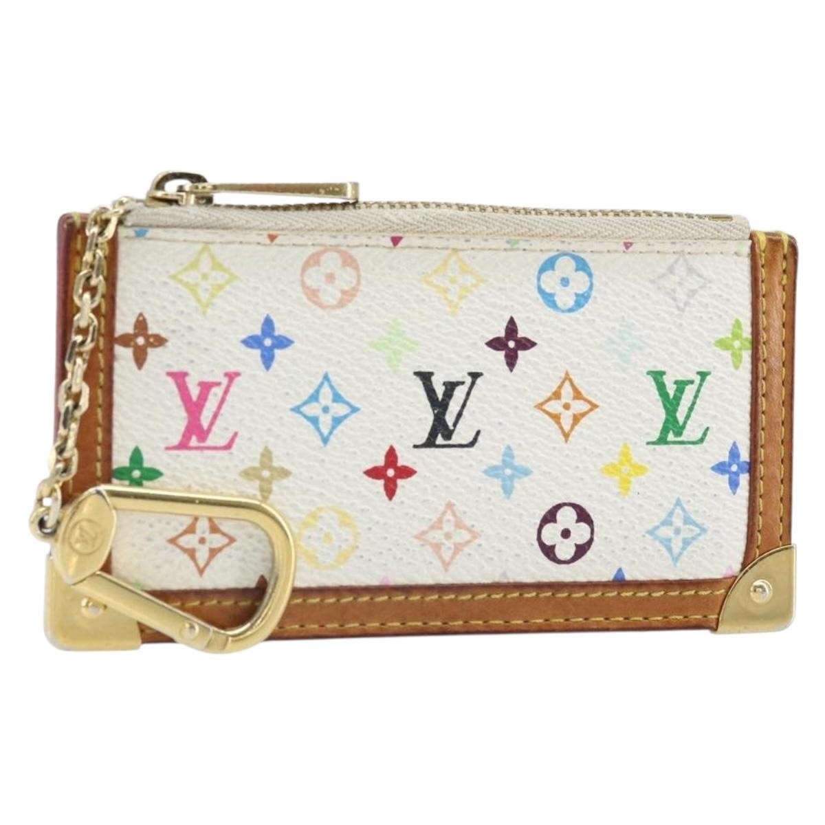 Louis Vuitton Pochette Clés Nm Monogram Multicolor Canvas White Canvas Wallets Accessory