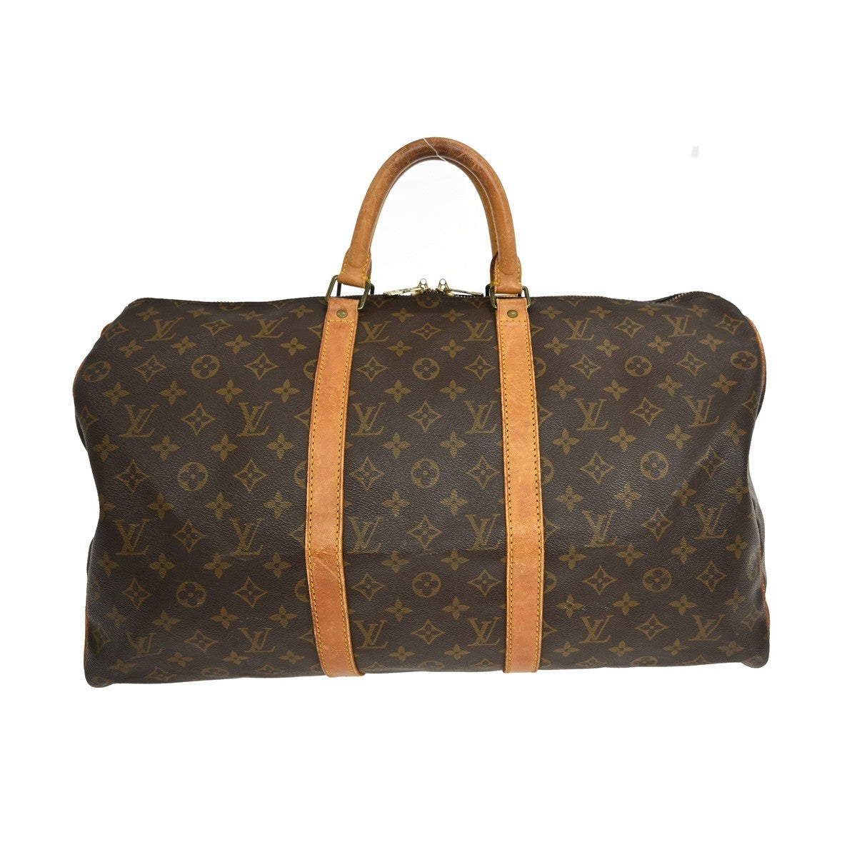 Louis Vuitton Keepall Bag Monogram Canvas Brown Canvas Travel Bag