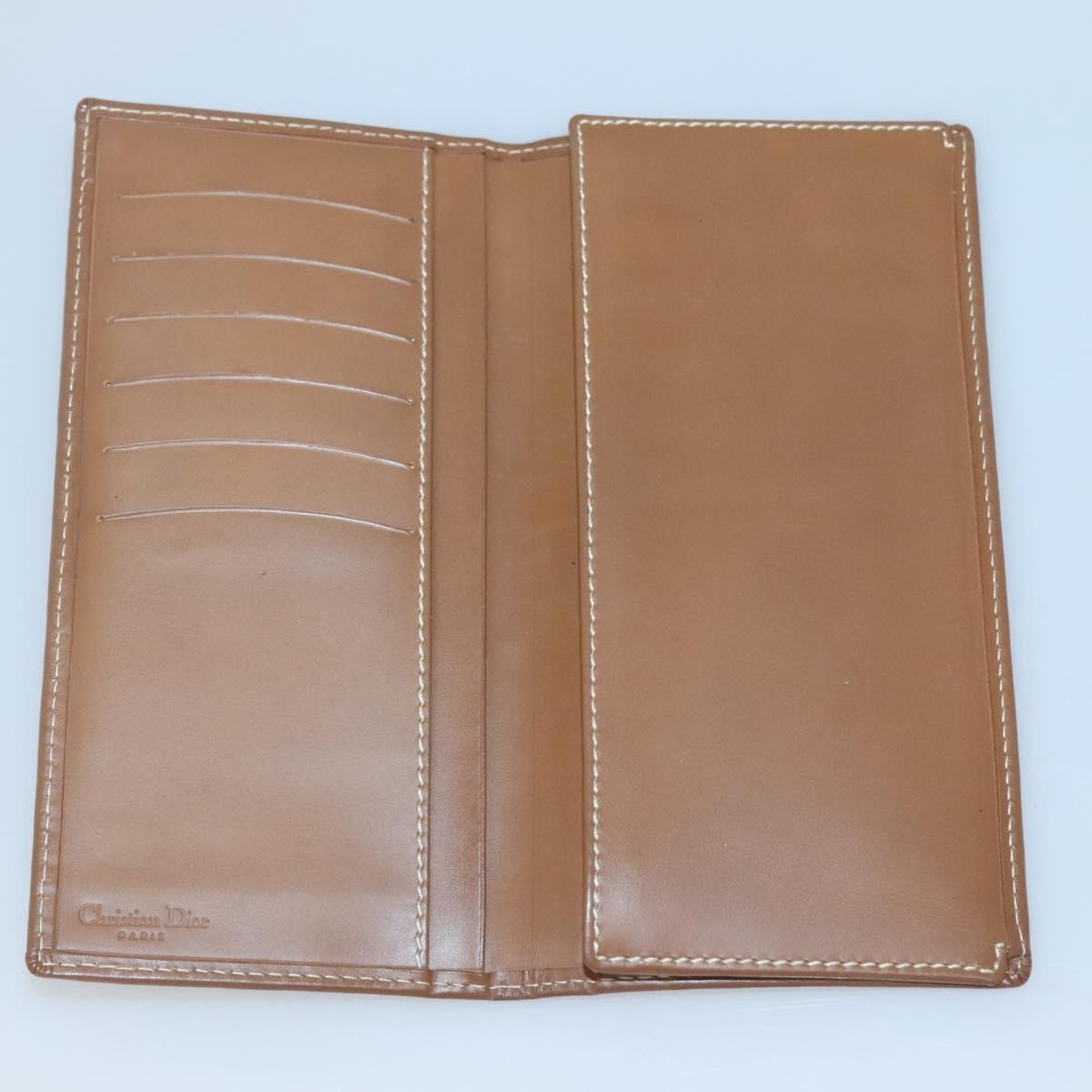 Christian Dior Trotter French Wallet Diorissimo Canvas Green Canvas Wallets Accessory (Pre-Owned)