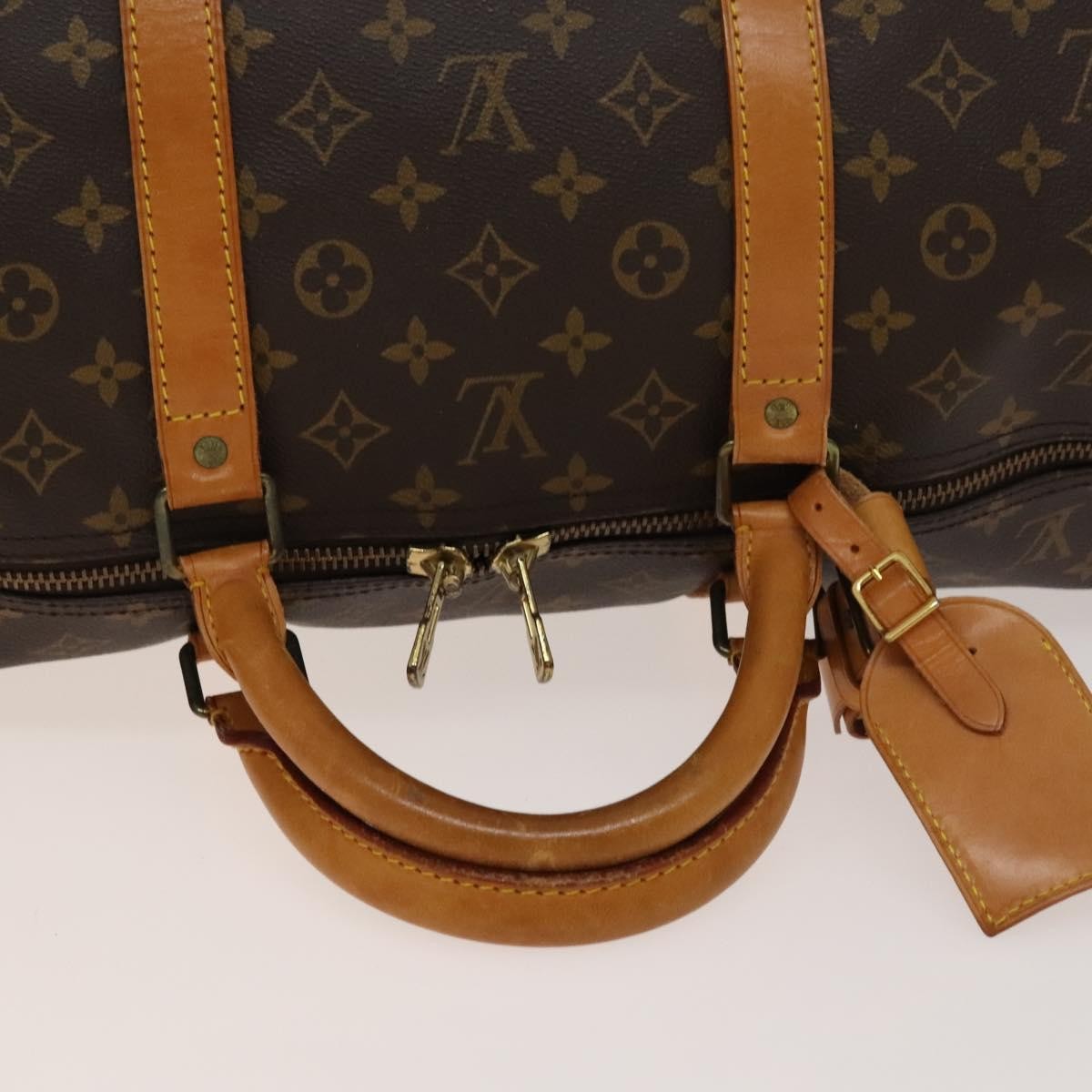 Louis Vuitton Keepall Bag Monogram Canvas Brown Canvas Travel Bag