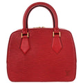 Louis Vuitton Sablons Handbag Epi Leather Red Leather Handbag