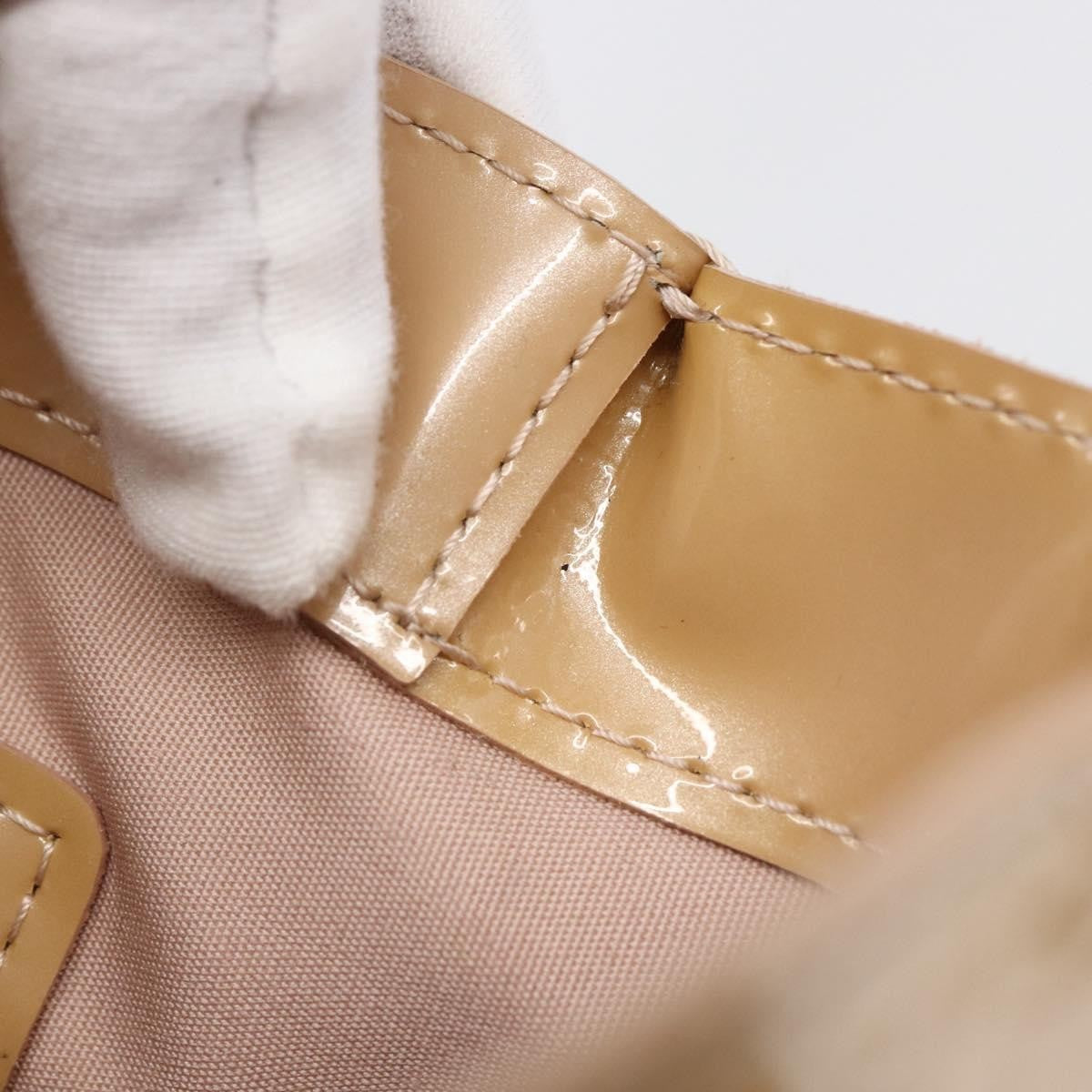 Louis Vuitton Wilshire Handbag Monogram Vernis Beige Patent_Leather Handbag