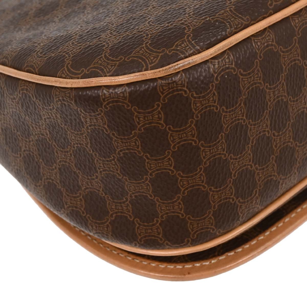 Celine Macadam Shoulder Bag Canvas Brown Pvc Shoulder Bag Bag