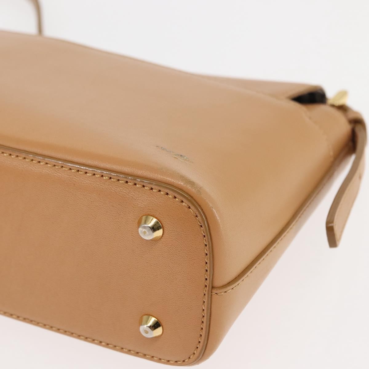 Burberry Shoulder Bag Leather Beige Leather Shoulder Bag