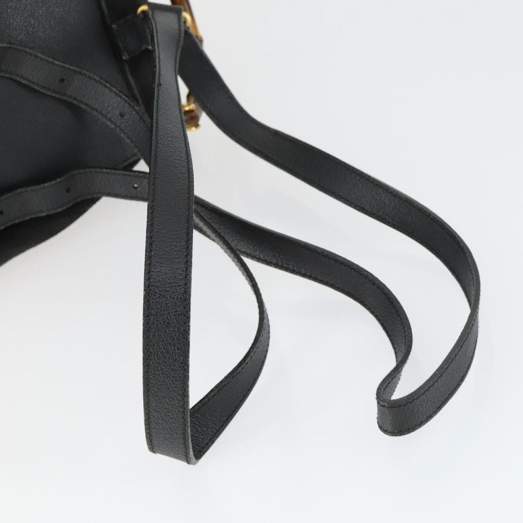 Gucci Gucci Bamboo Backpack Daim Black Suede Backpack Bag (Pre-Owned)