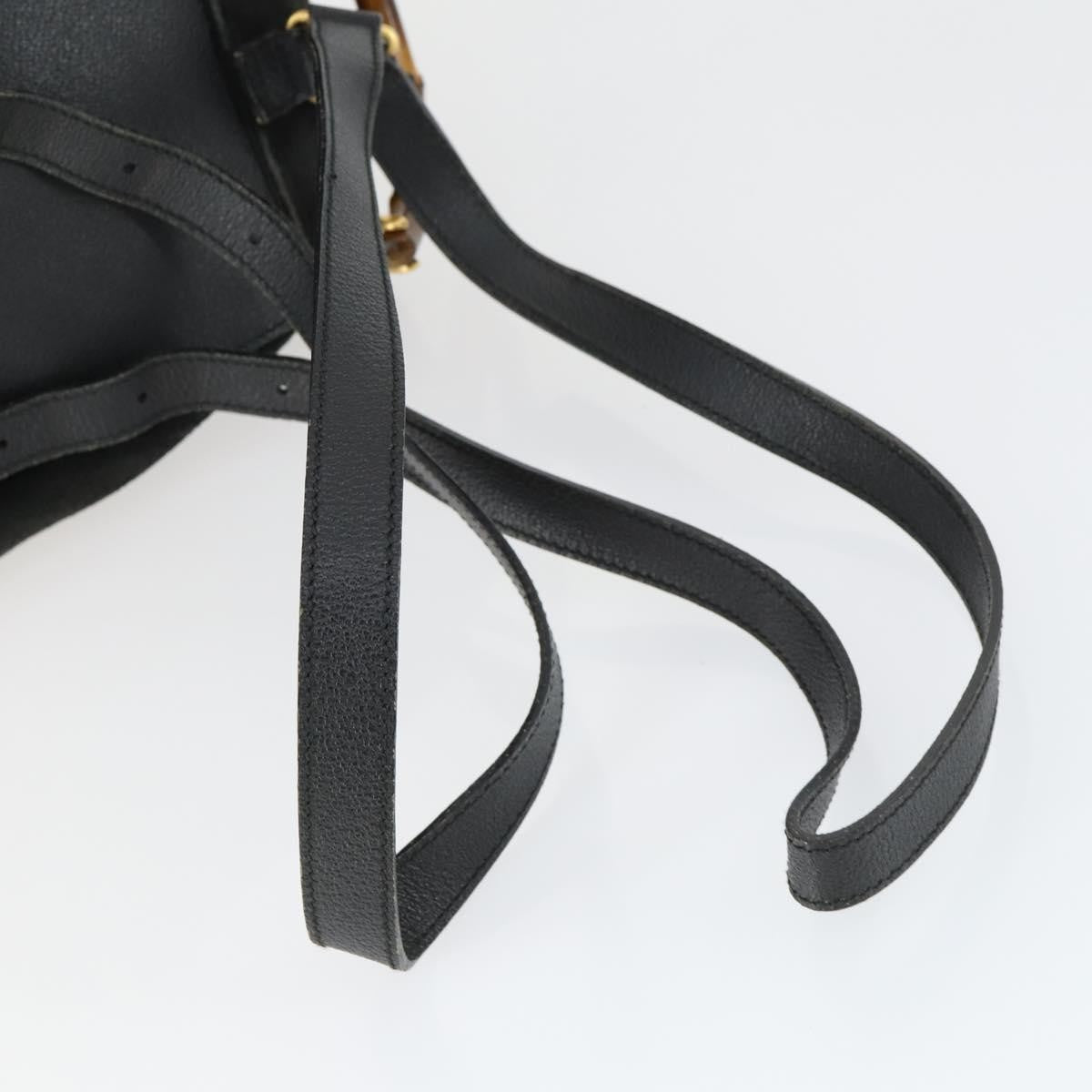 Gucci Gucci Bamboo Backpack Daim Black Suede Backpack Bag (Pre-Owned)