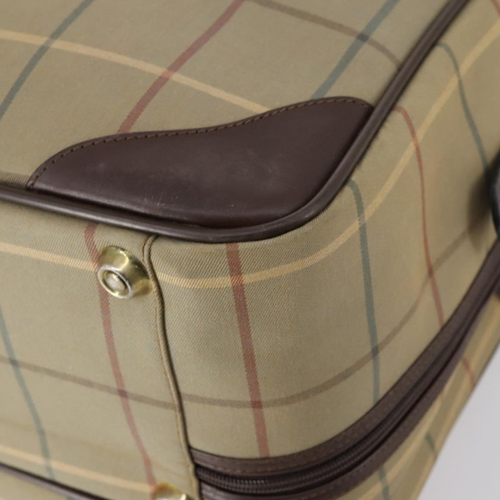 Burberry Nova Check Boston Bag Canvas Beige Canvas Travel Bag