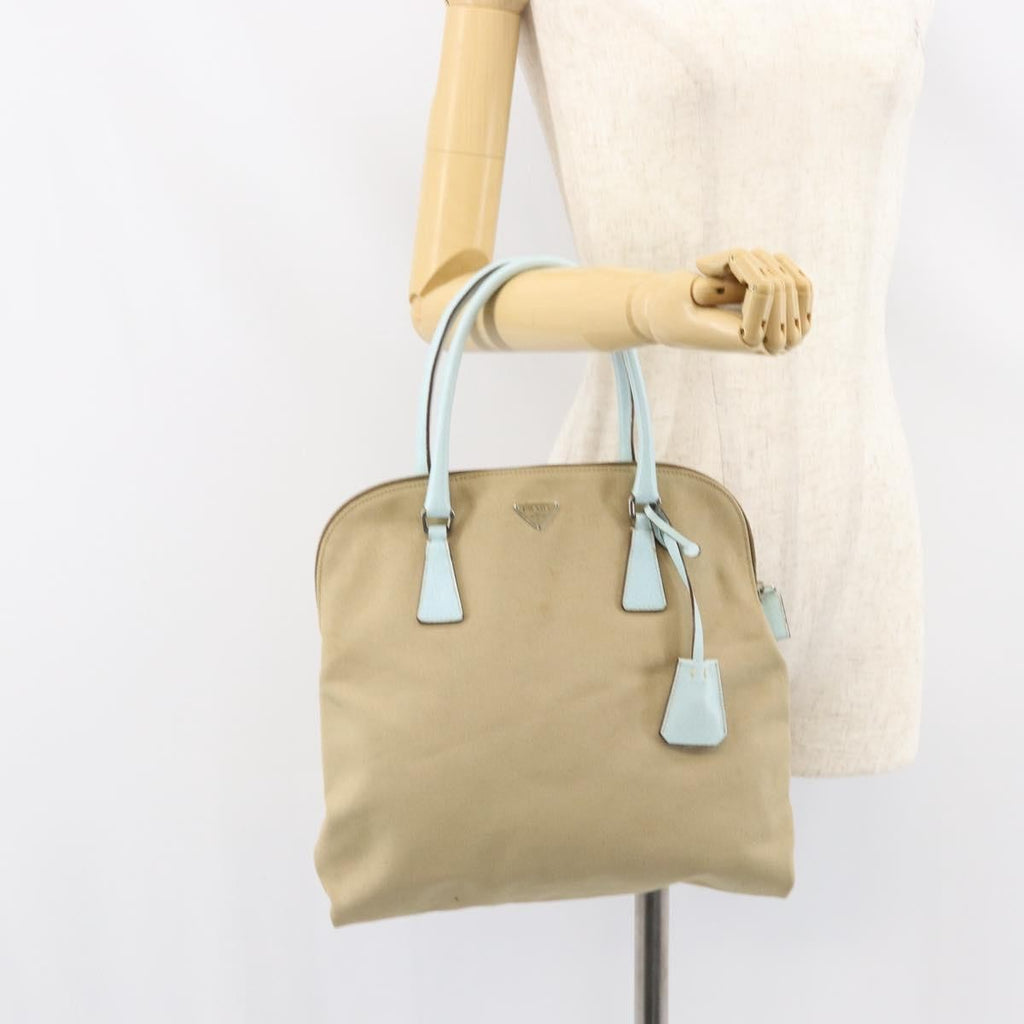 Prada Vintage Handbag Canvas Beige Canvas Handbag