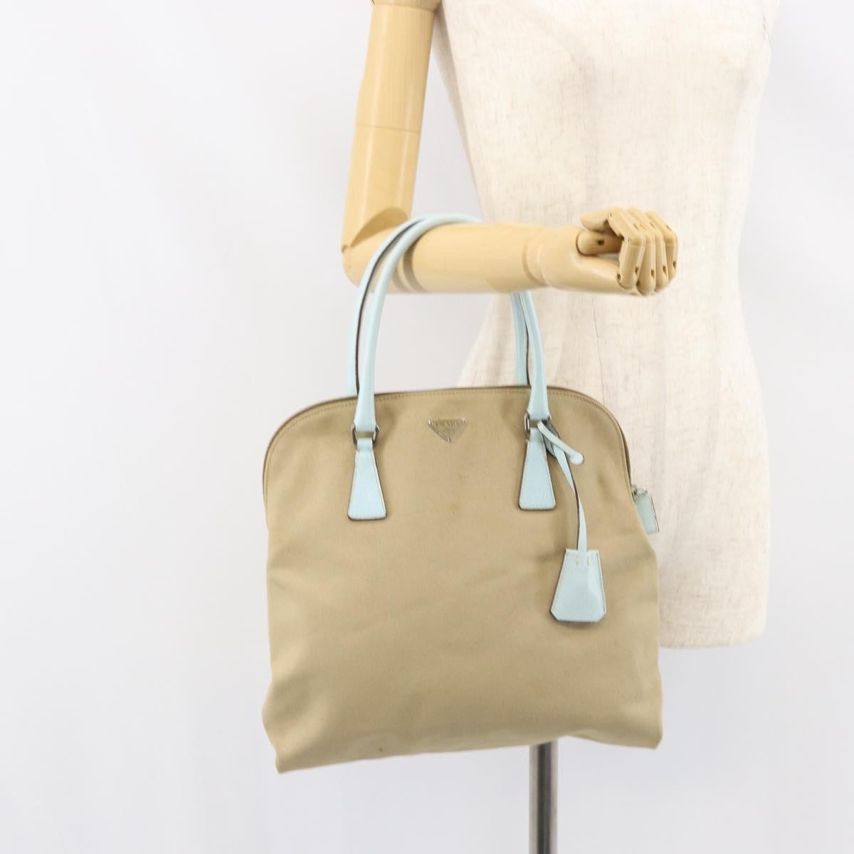Prada Vintage Handbag Canvas Beige Canvas Handbag