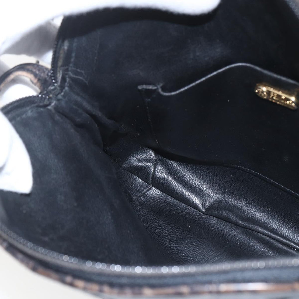 Fendi Vintage Shoulderbag Leather Black Leather Shoulder Bag Bag