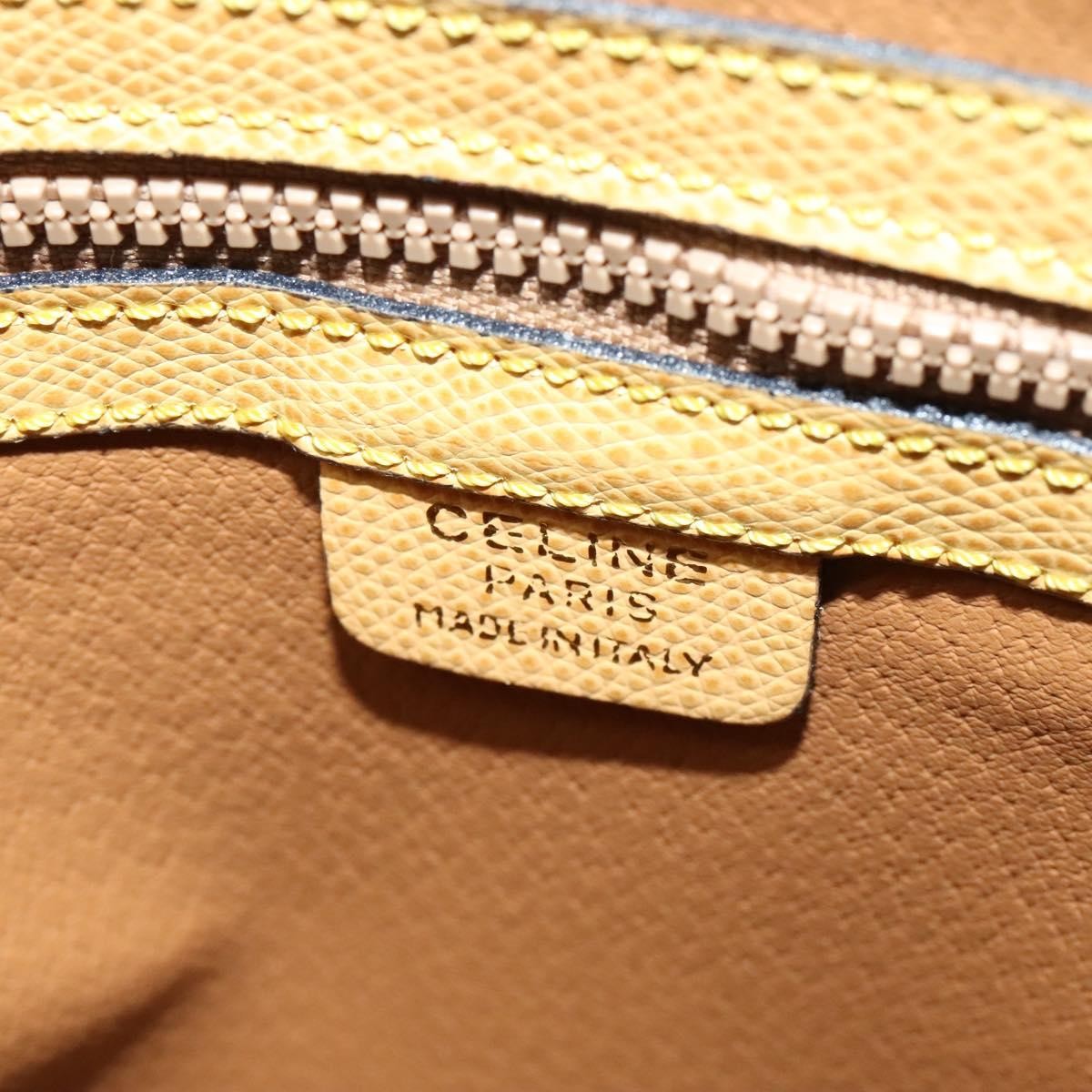 Celine Handbag Leather Yellow Leather Handbag