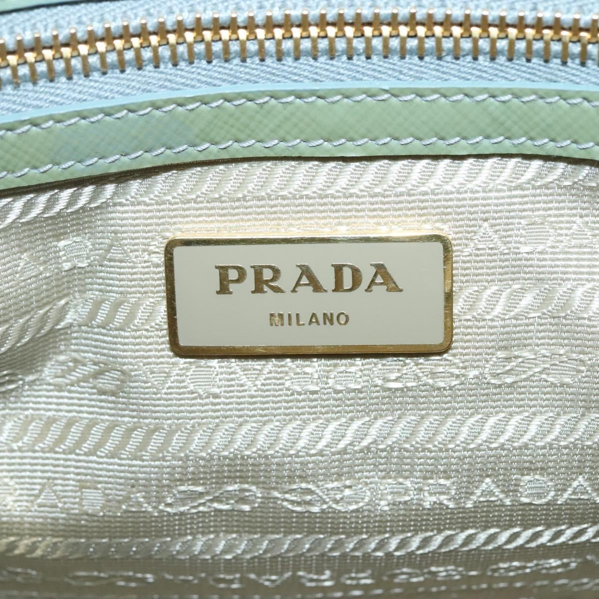Prada Double Zip Lux Tote Saffiano Leather Gold Leather Handbag