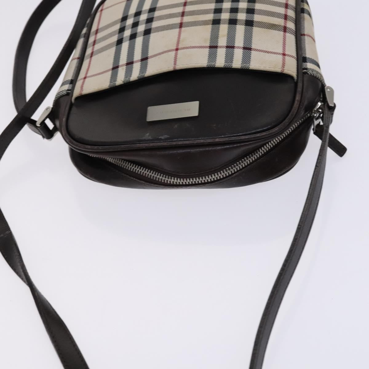 Burberry Nova Check Shoulder Bag Canvas And Leather Beige Canvas Shoulder Bag