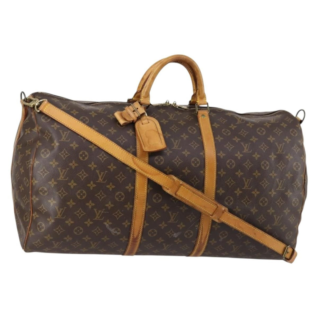 Louis Vuitton Keepall Bandouliere Bag Monogram Canvas Brown Canvas Travel Bag