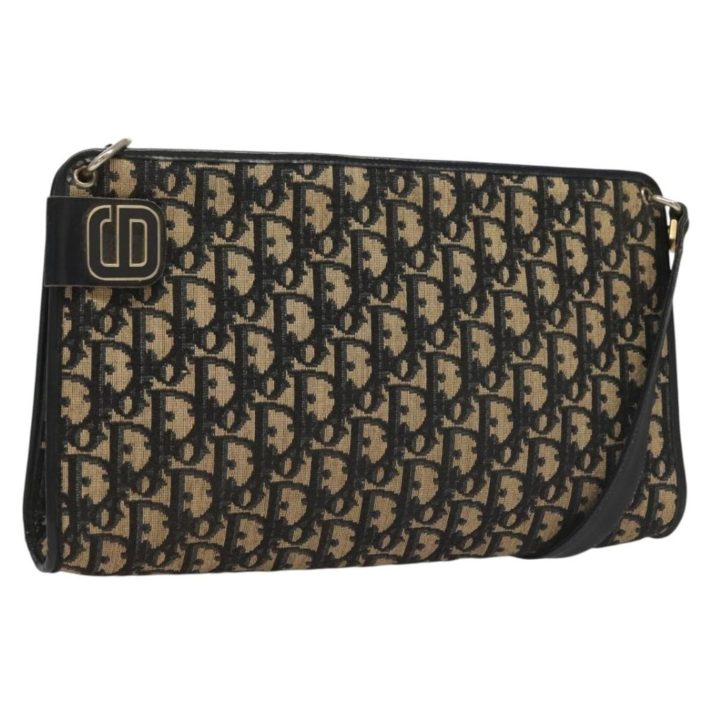 Christian Dior Vintage Trotter Shoulder Bag Canvas Navy Canvas Shoulder Bag Bag (Pre-Owned)