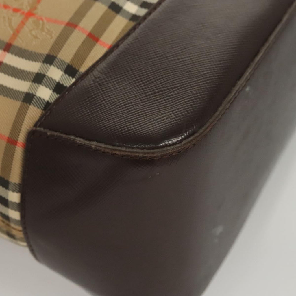 Burberry Nova Check Tote Canvas And Leather Beige Canvas Tote Bag