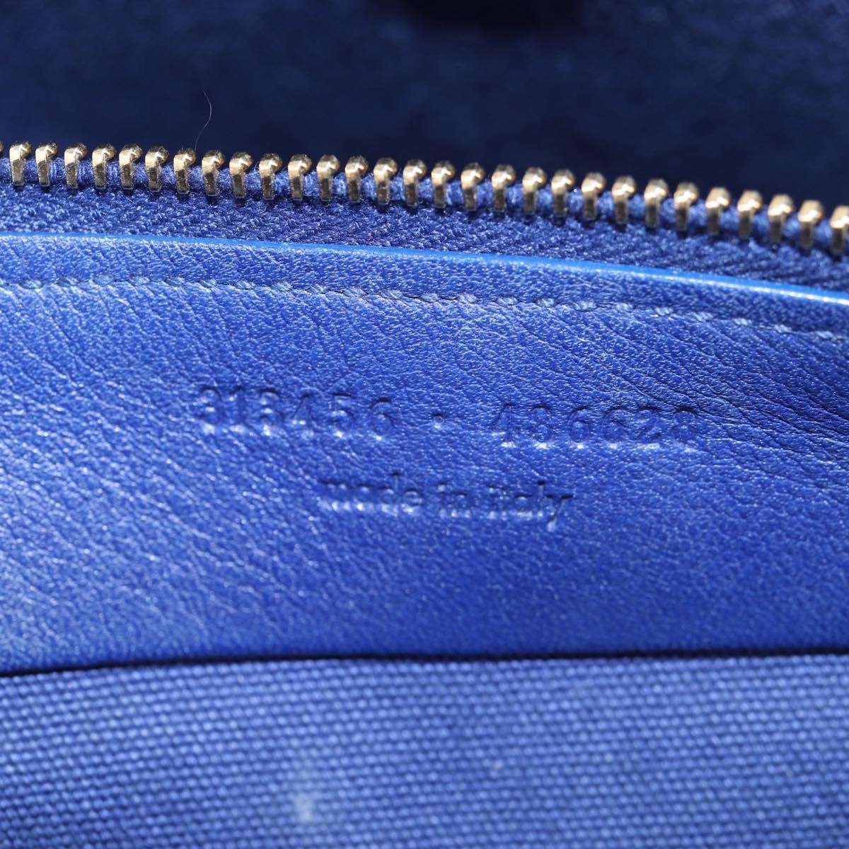 Saint Laurent Muse Two Bag Leather With Canvas Blue Leather Shoulder Bag Bag (Pre-Owned)