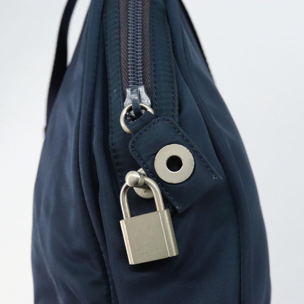 Prada Zip Around Tote Tessuto Navy Nylon Handbag