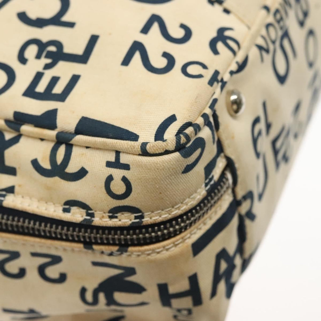 Chanel Cambon Canvas White Canvas Bag