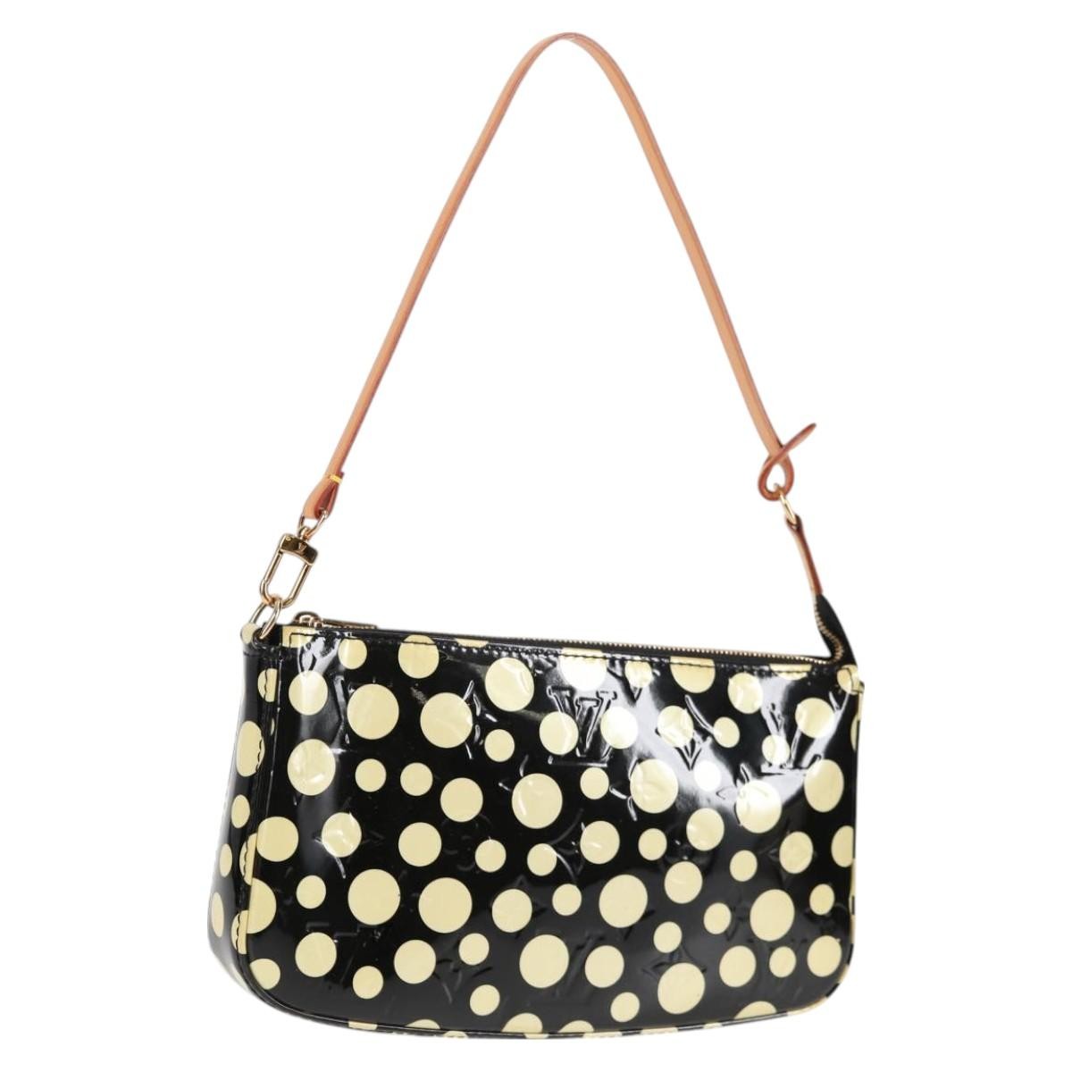 Louis Vuitton Pochette Accessoires Nm Kusama Infinity Dots Monogram Vernis Black Patent_Leather Clutche & Pouche Bag