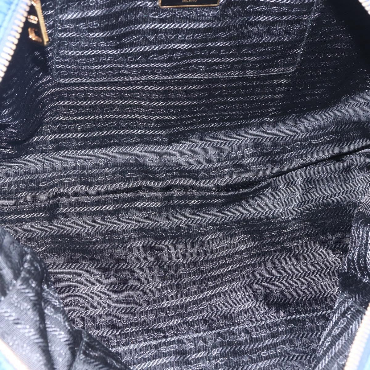 Prada Chain Shoulder Bag Quilted Tessuto Blue Nylon Shoulder Bag Bag