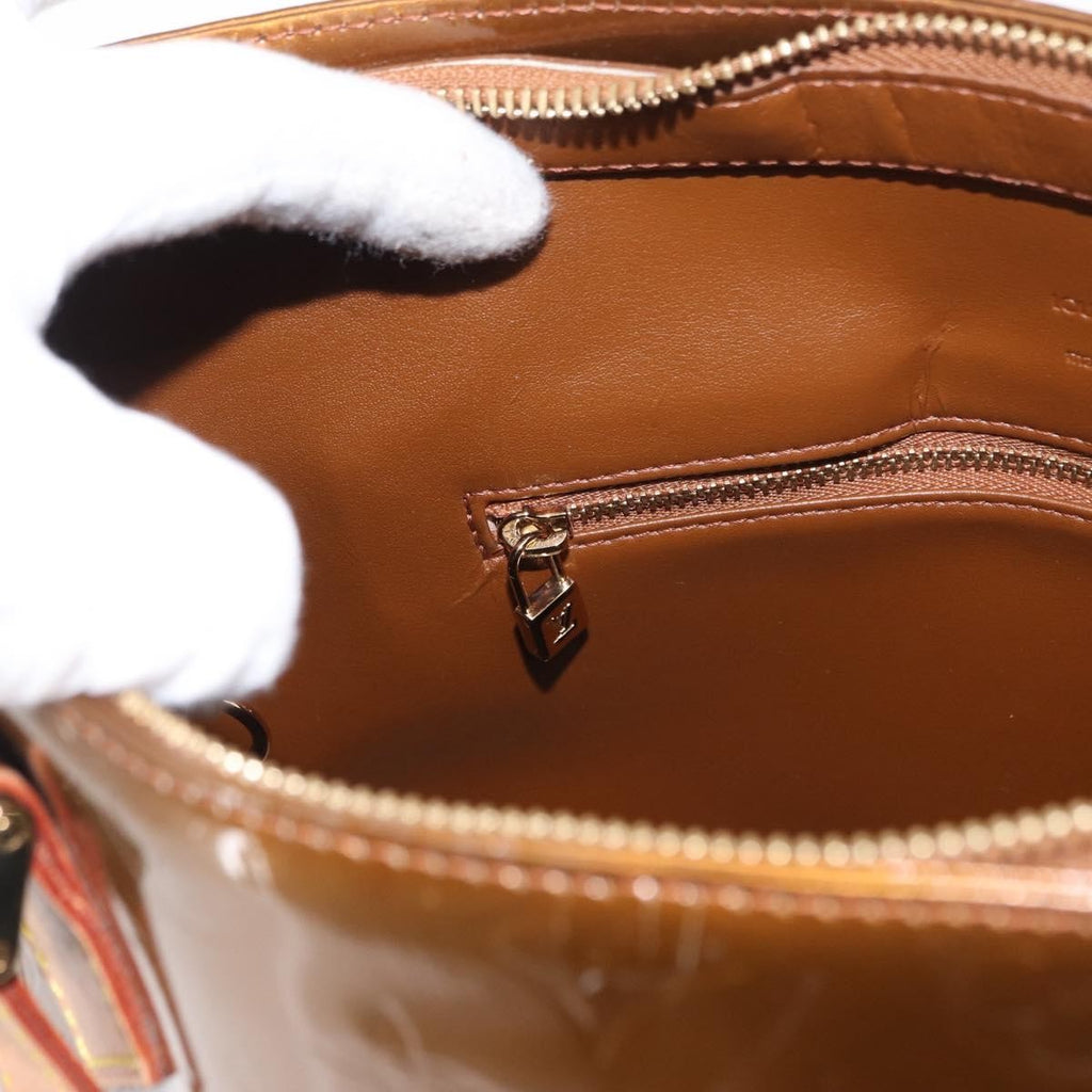 Louis Vuitton Houston Handbag Monogram Vernis Brown Patent_Leather Handbag