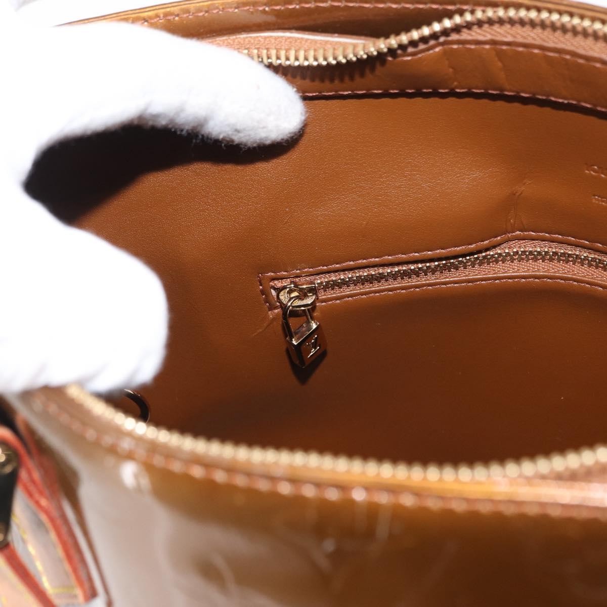 Louis Vuitton Houston Handbag Monogram Vernis Brown Patent_Leather Handbag