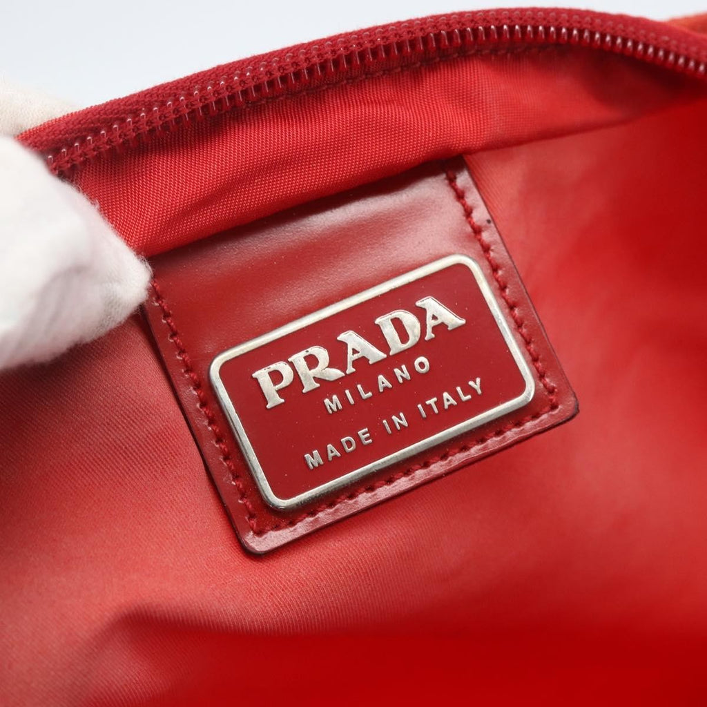 Prada Zip Top Messenger Bag Tessuto Red Nylon Shoulder Bag Bag
