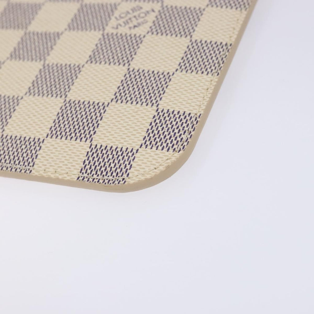 Louis Vuitton Neverfull Pochette Damier White Canvas Bag