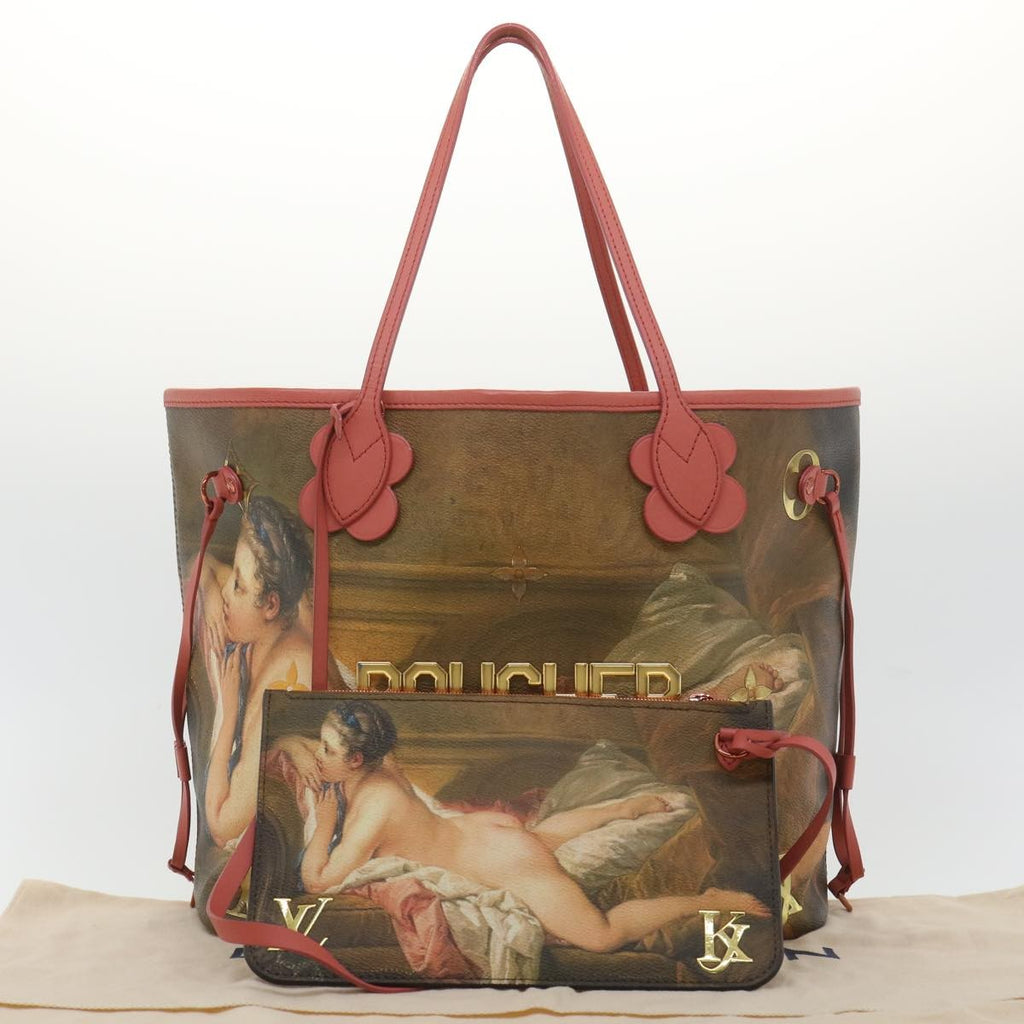 Louis Vuitton Neverfull Nm Tote Limited Edition Jeff Koons Titian Print Canvas Multicolour Canvas Tote Bag