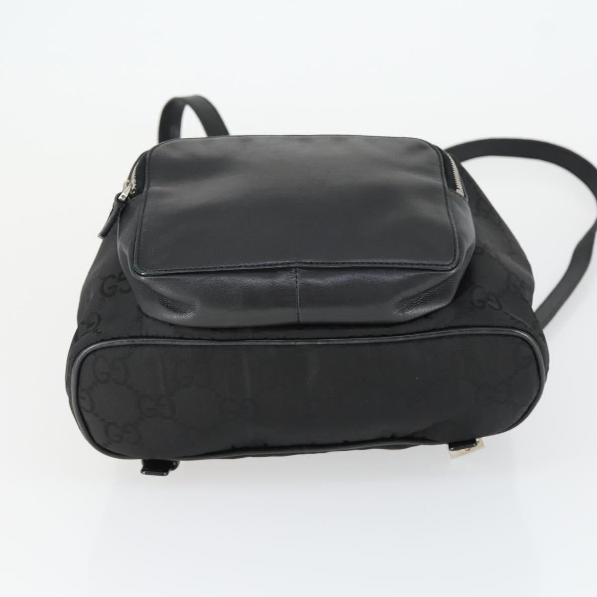 Gucci Vintage Jackie Backpack Gg Canvas Black Canvas Backpack Bag (Pre-Owned)
