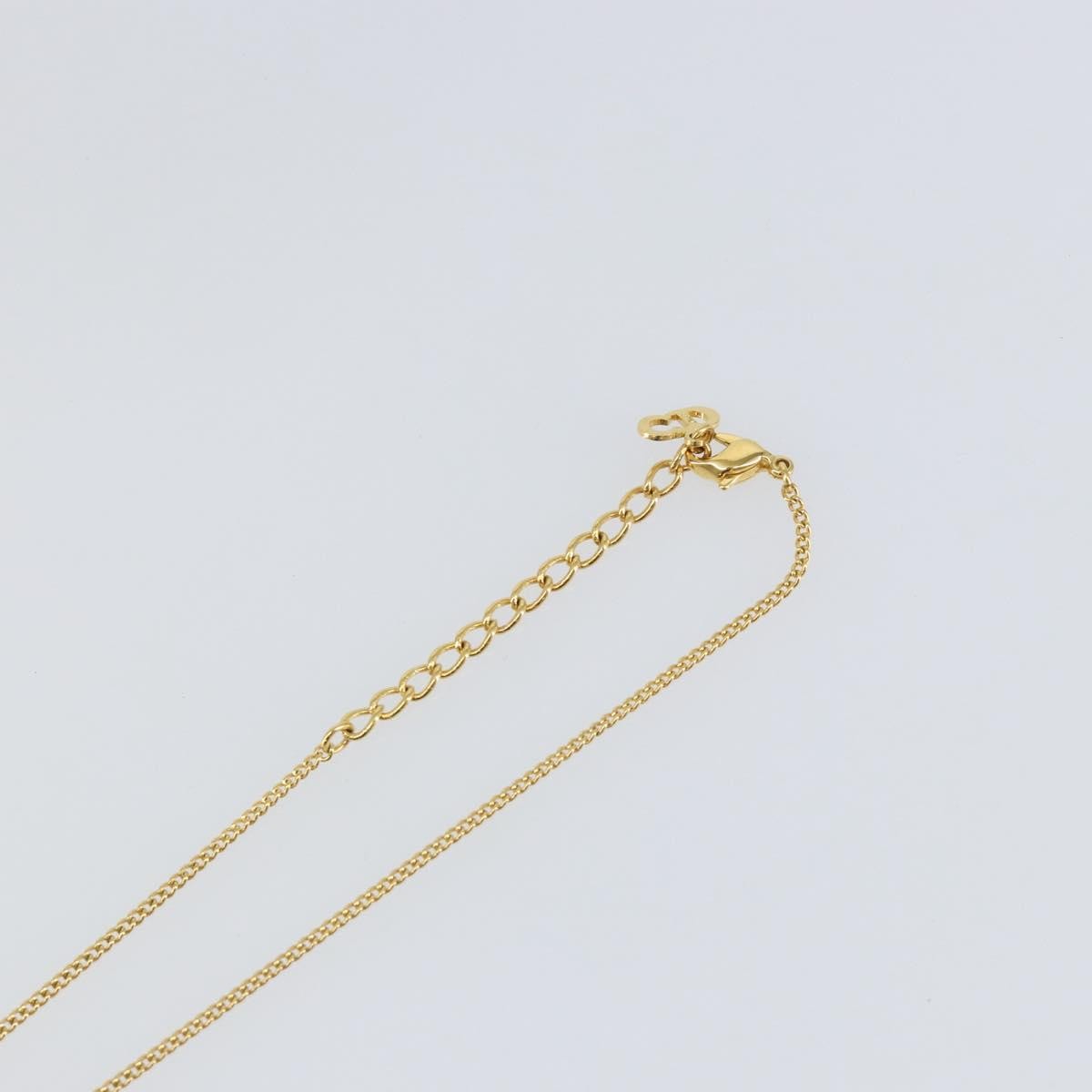 Christian Dior Cd Heart Necklace Metal Gold Metal Jewelry (Pre-Owned)