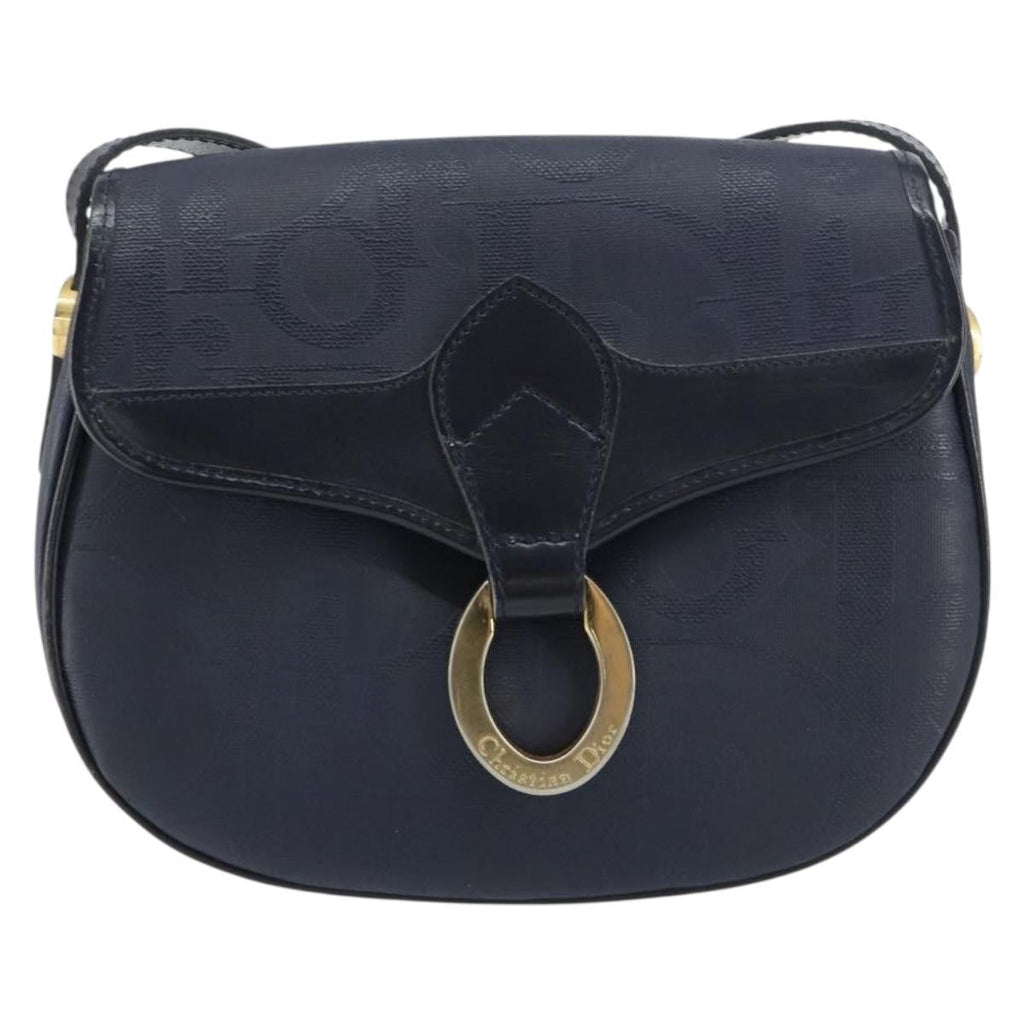 Christian Dior Trotter Shoulder Bag Canvas Navy Canvas Shoulder Bag Bag (Pre-Owned)