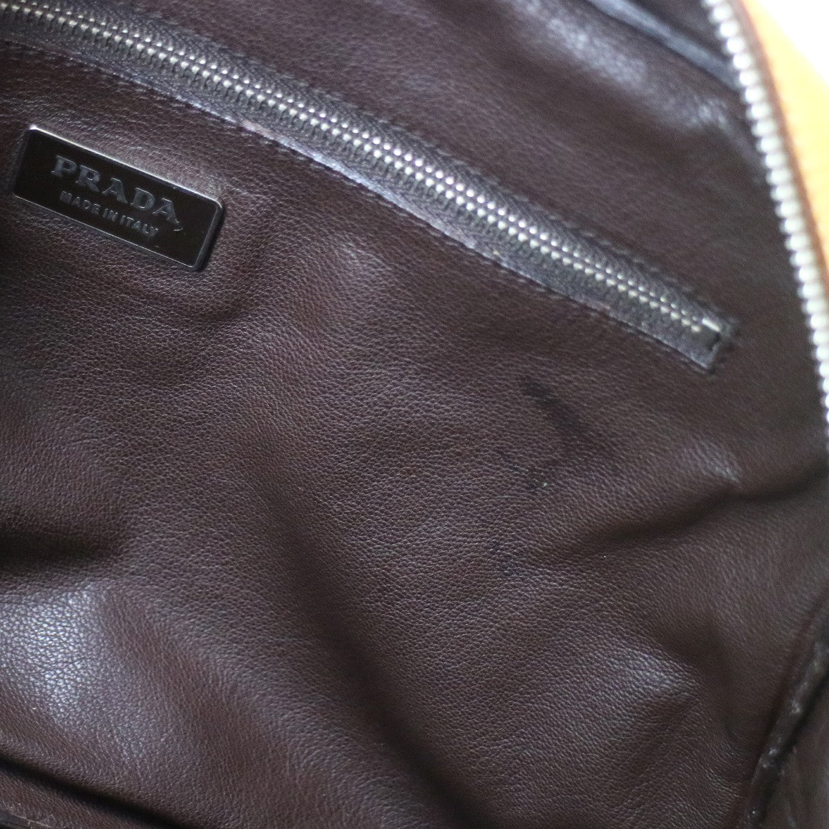 Prada Bowler Bag Saffiano Leather Beige Leather Handbag