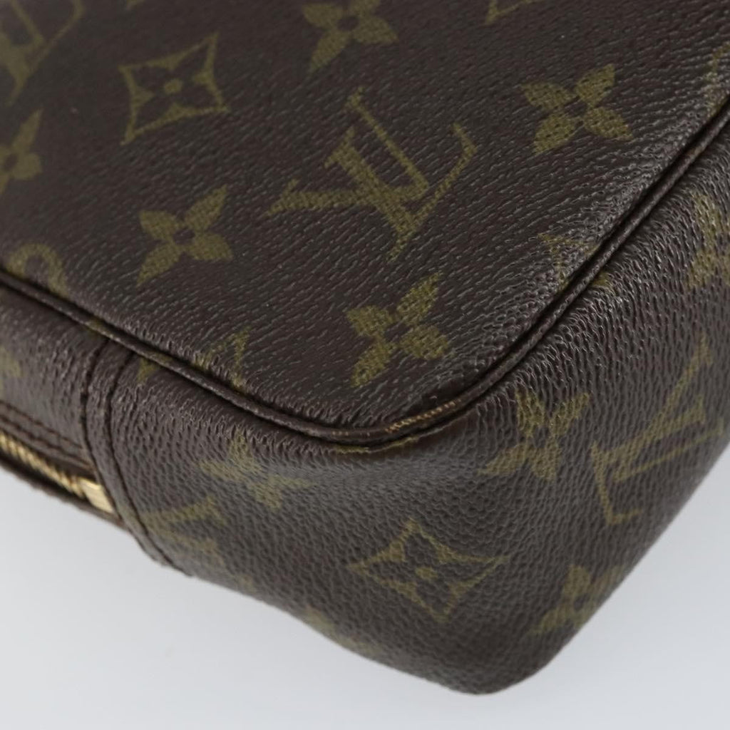 Louis Vuitton Trousse Toiletry Pouch Monogram Canvas Brown Canvas Toiletry Case Accessory