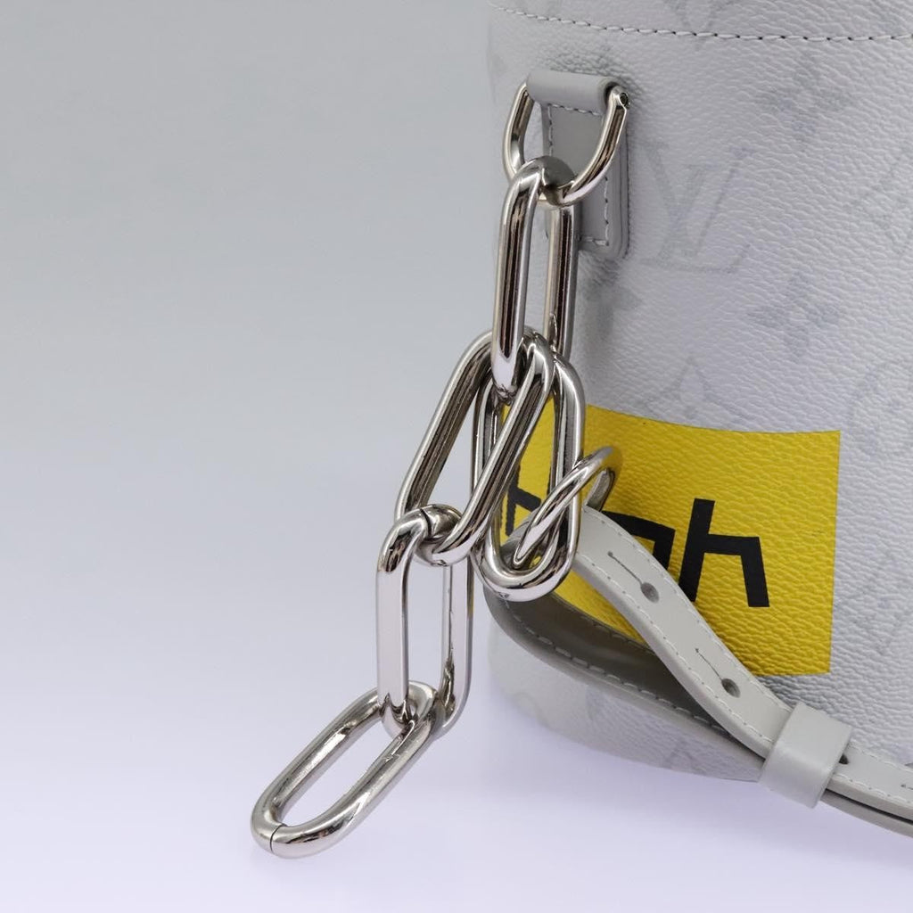 Louis Vuitton Chalk Nano Bag Limited Edition Logo Story Monogram Canvas Gray Canvas Clutche & Pouche Bag