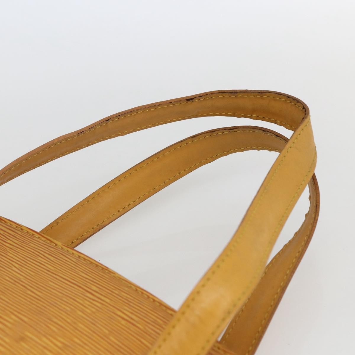 Louis Vuitton Saint Jacques Handbag Epi Leather Yellow Leather Handbag