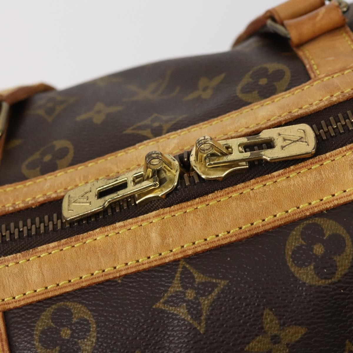 Louis Vuitton Sac Souple Handbag Monogram Canvas Brown Canvas Travel Bag