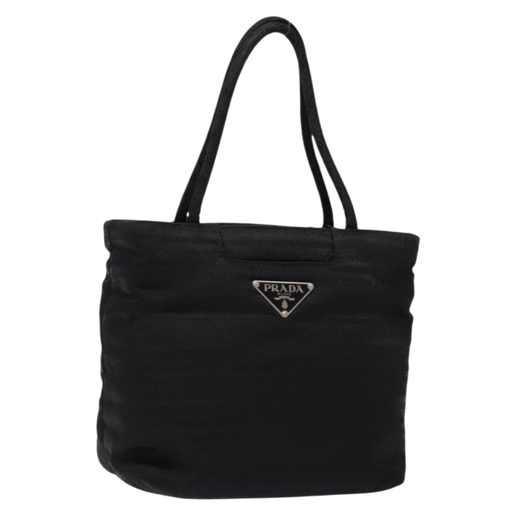 Prada Vintage Zip Handbag Tessuto Black Nylon Handbag