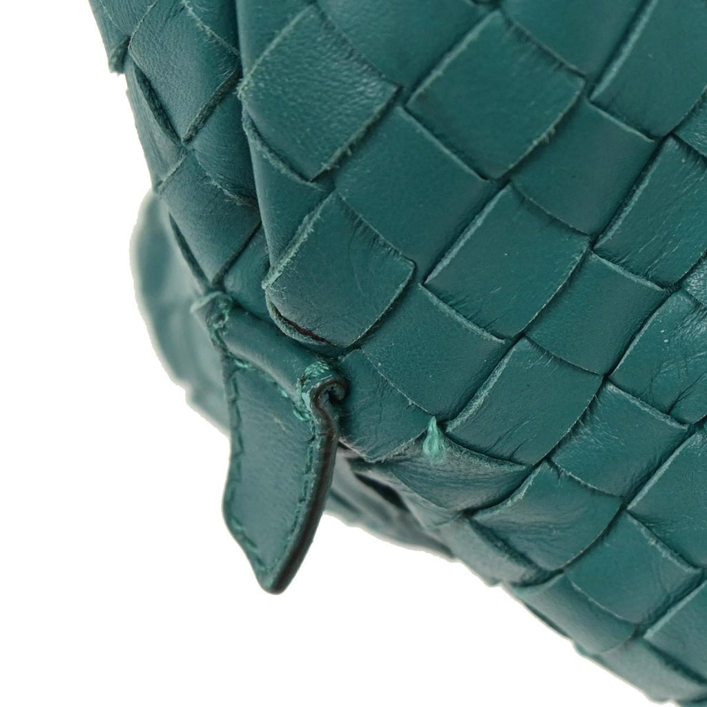 Bottega Veneta Zip Cube Messenger Intrecciato Nappa Green Leather Shoulder Bag Bag