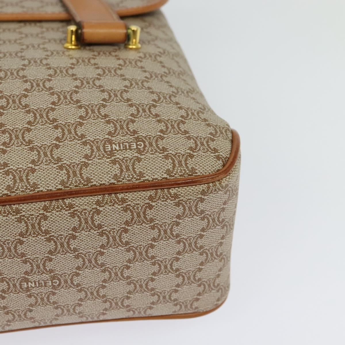 Celine Vintage Macadam Handbag Canvas And Leather Beige Canvas Handbag